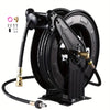 50ft Pressure Washer Hose Reel – 4000 PSI Steel Dual-Arm Design