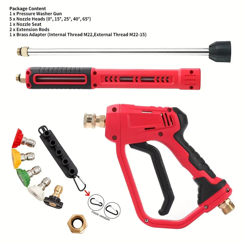 4000 PSI Pressure Washer Gun – High-Power Spray Gun with Extension Wand