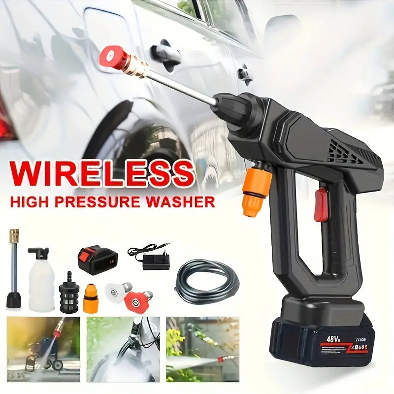 Portable Multifunctional Pressure Washer Gun – Cordless High-Pressure