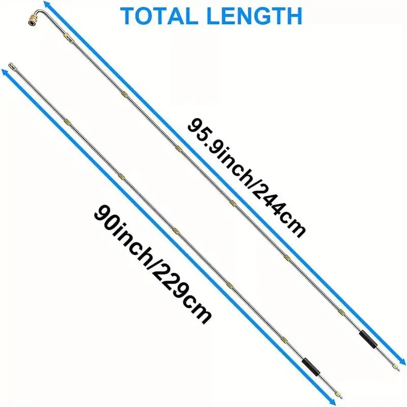 7pc Pressure Washer Extension Wand Set – 4000 PSI Stainless Steel
