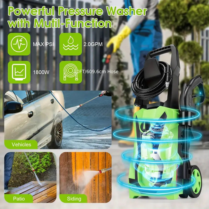 GH4800 Electric Car Pressure Washer – 1700W Power Washer