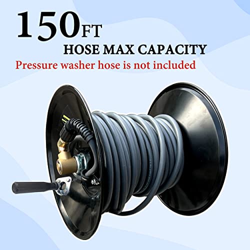 150 Ft Heavy-Duty Pressure Washer Hose Reel