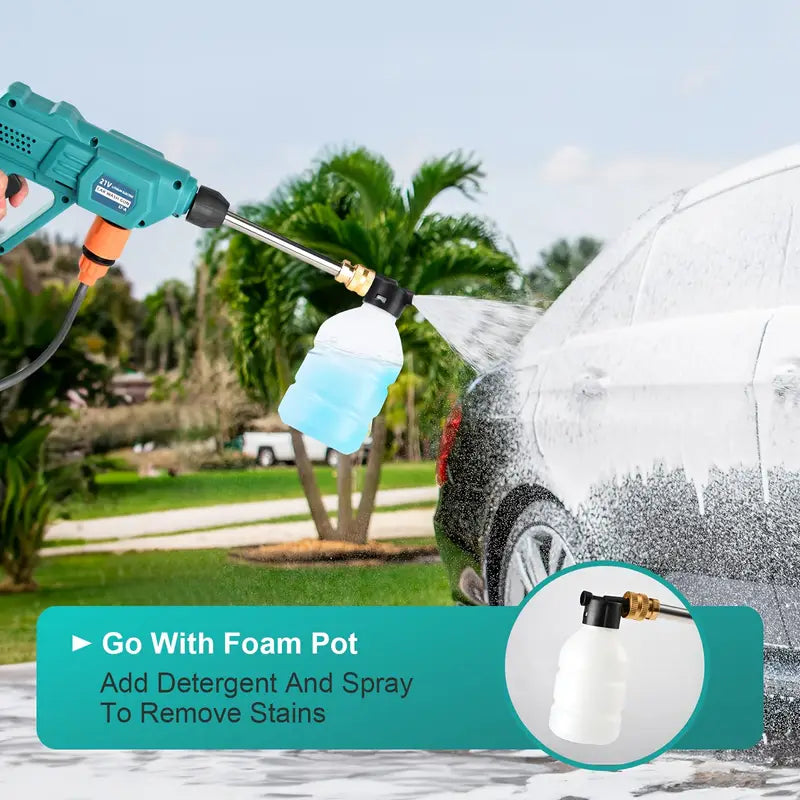 500PSI Cordless Pressure Washer Gun – Portable High-Pressure