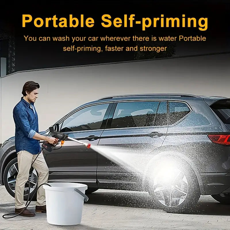 Portable Multifunctional Pressure Washer Gun – Cordless High-Pressure