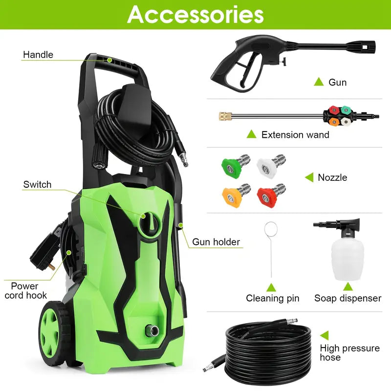 GH4800 Electric Car Pressure Washer – 1700W Power Washer