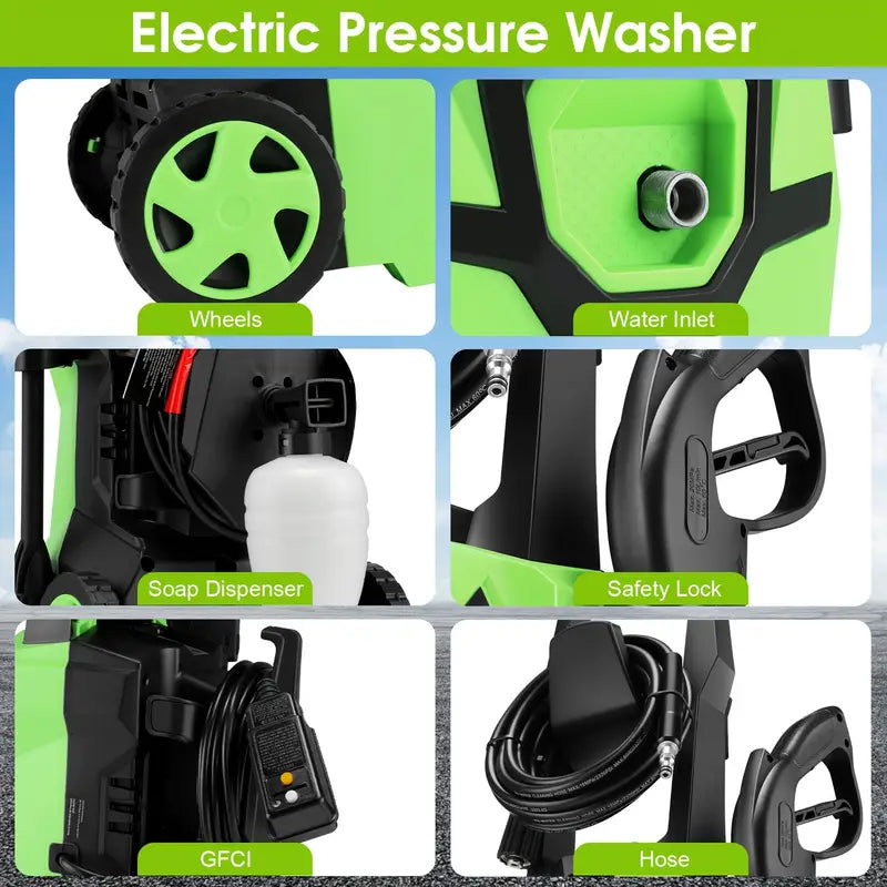 GH4800 Electric Car Pressure Washer – 1700W Power Washer