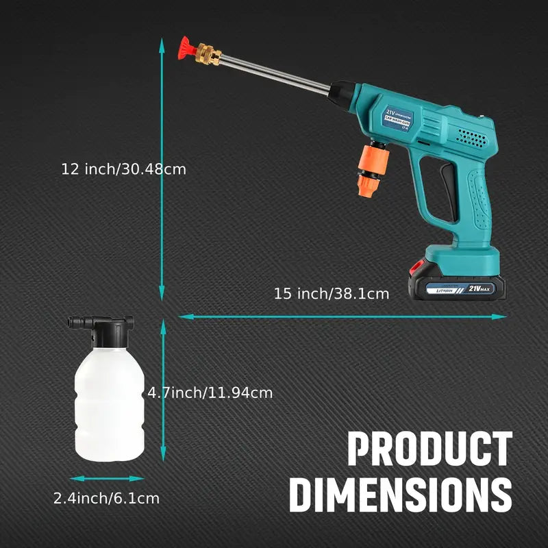 500PSI Cordless Pressure Washer Gun – Portable High-Pressure